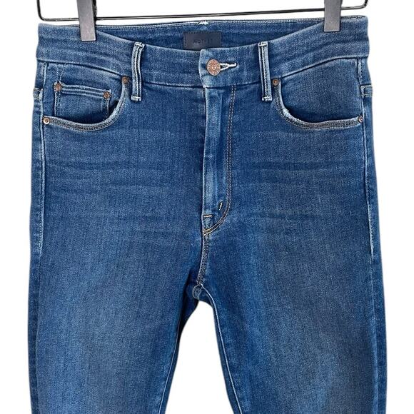 MOTHER Women’s Sz 27 High Waisted Looker Ankle Fray in Big Sky - Picture 3 of 9